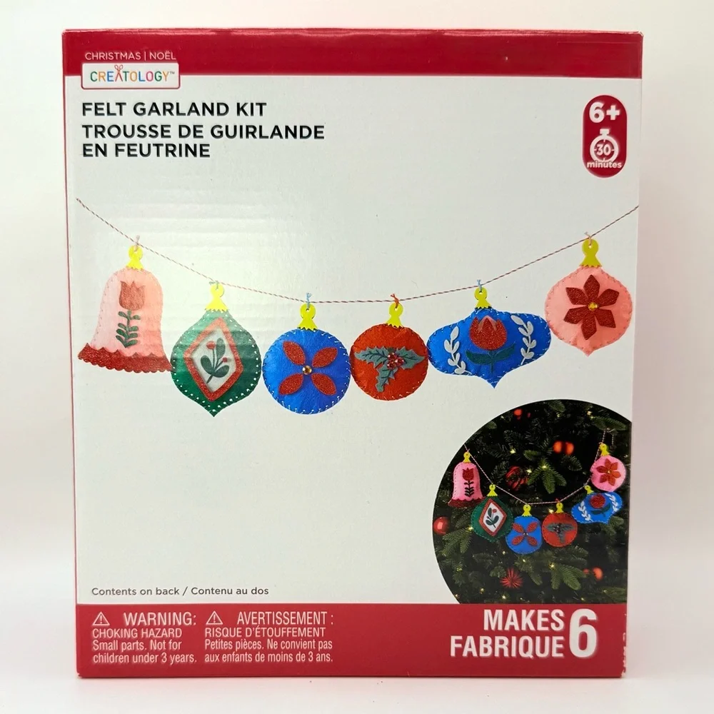 Holiday Christmas Felt Garland Kid’s Craft Kit